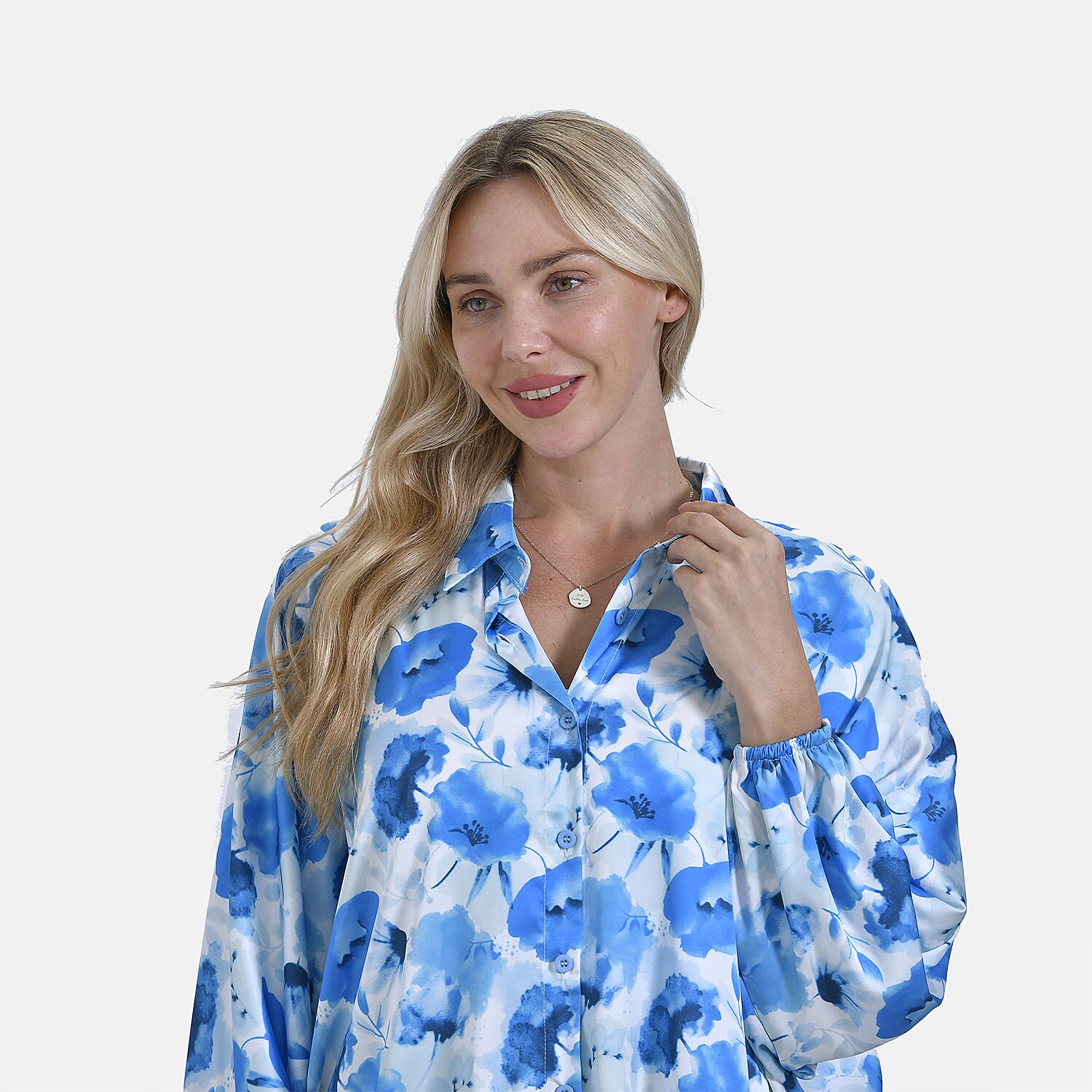 La Marey Soft Satin Printed Top La Marey Soft Satin Printed Top
