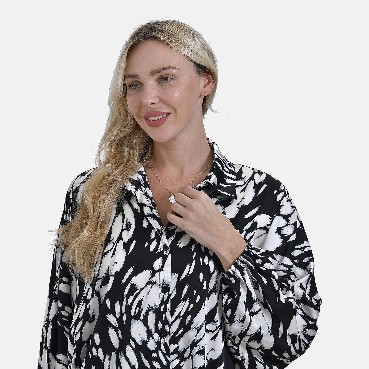 La Marey Soft Satin Printed Top