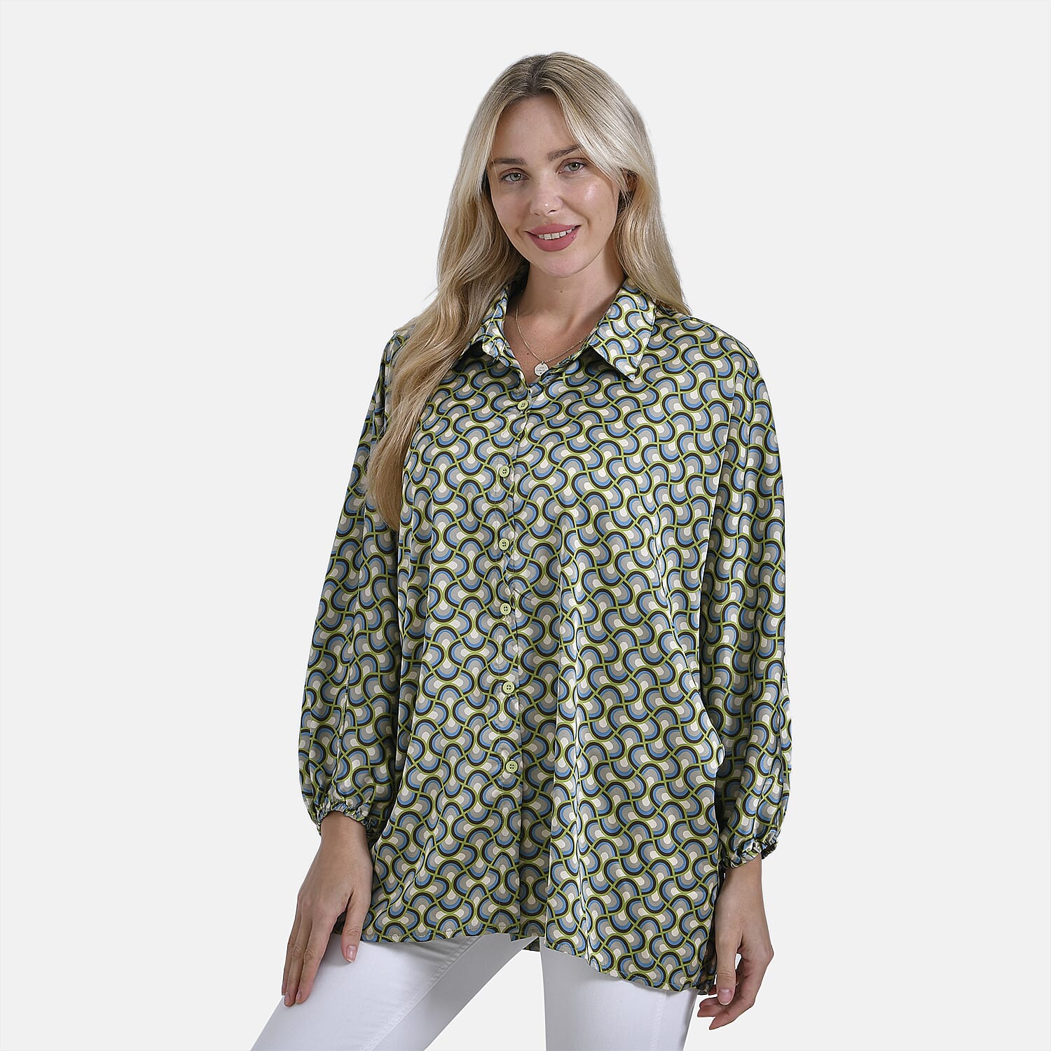 La Marey Soft Satin Printed Top