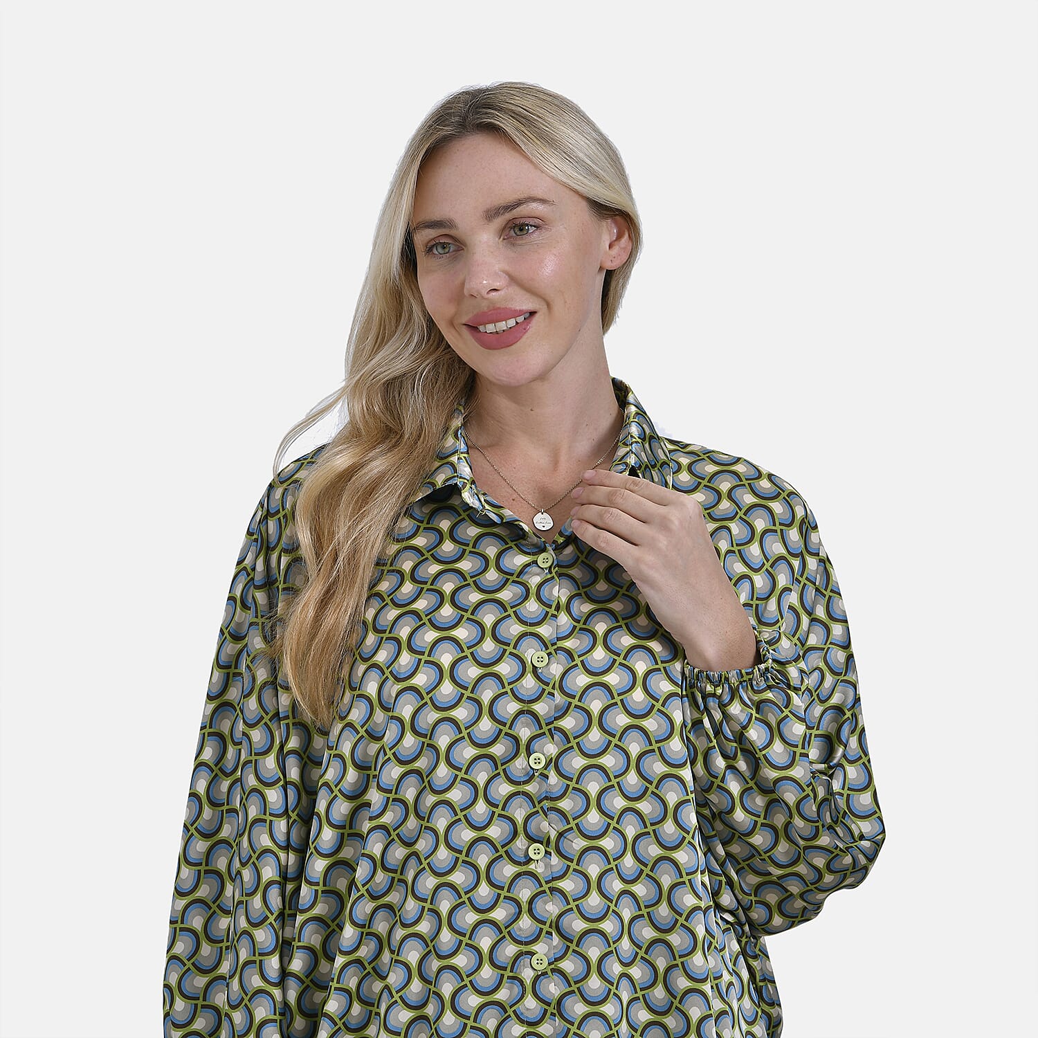 La Marey Soft Satin Printed Top