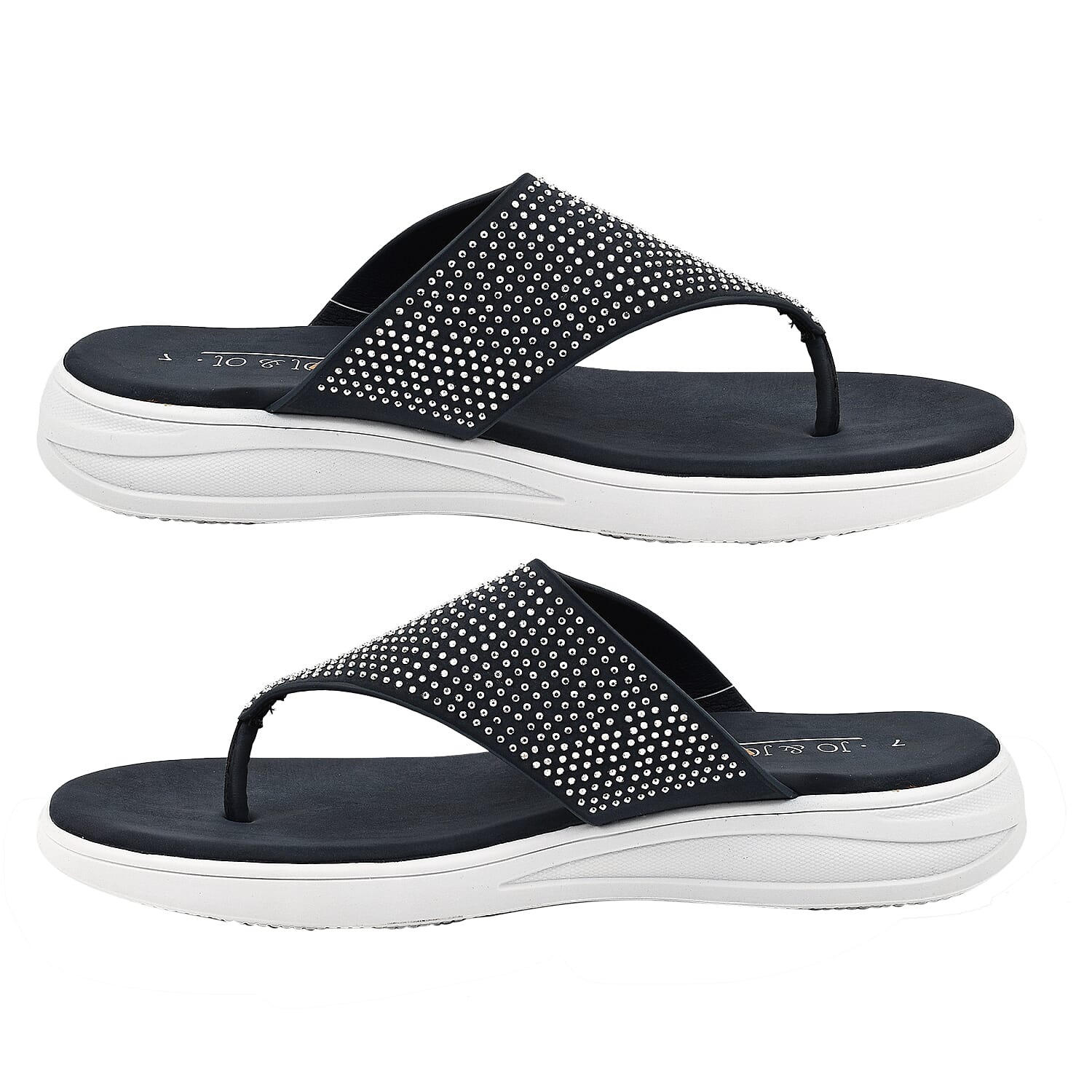 Jo & Joe Toe Post Mule LADY Sandals - Navy