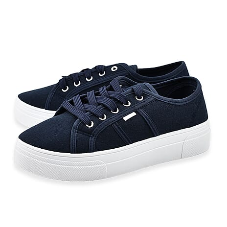 Urban Jacks Montclair Canvas Pump (Size 6) - Navy