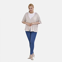 TAMSY V-Neck Mid-Sleeve Cardigan