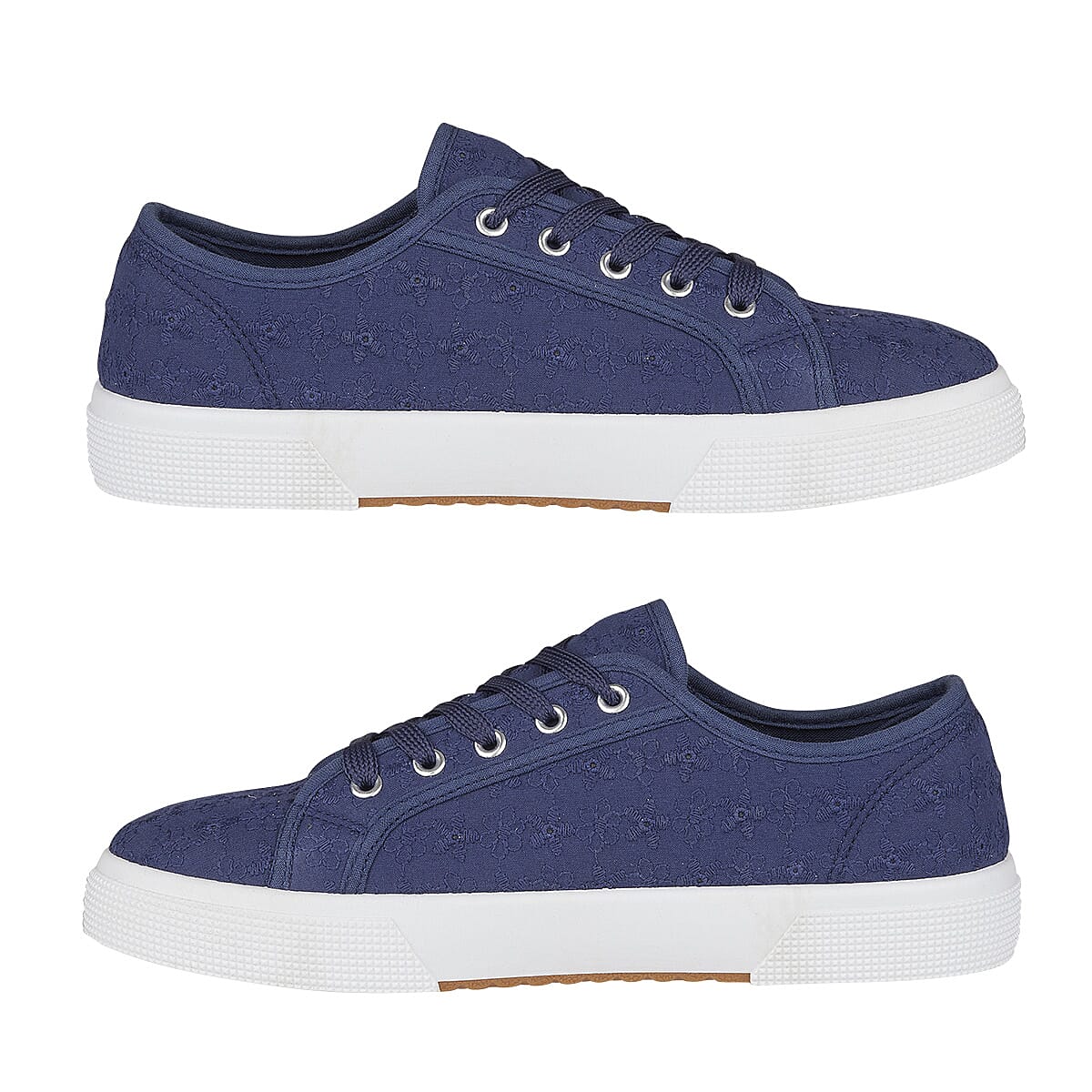 ZITA Lace Up Ladies Shoes - Navy