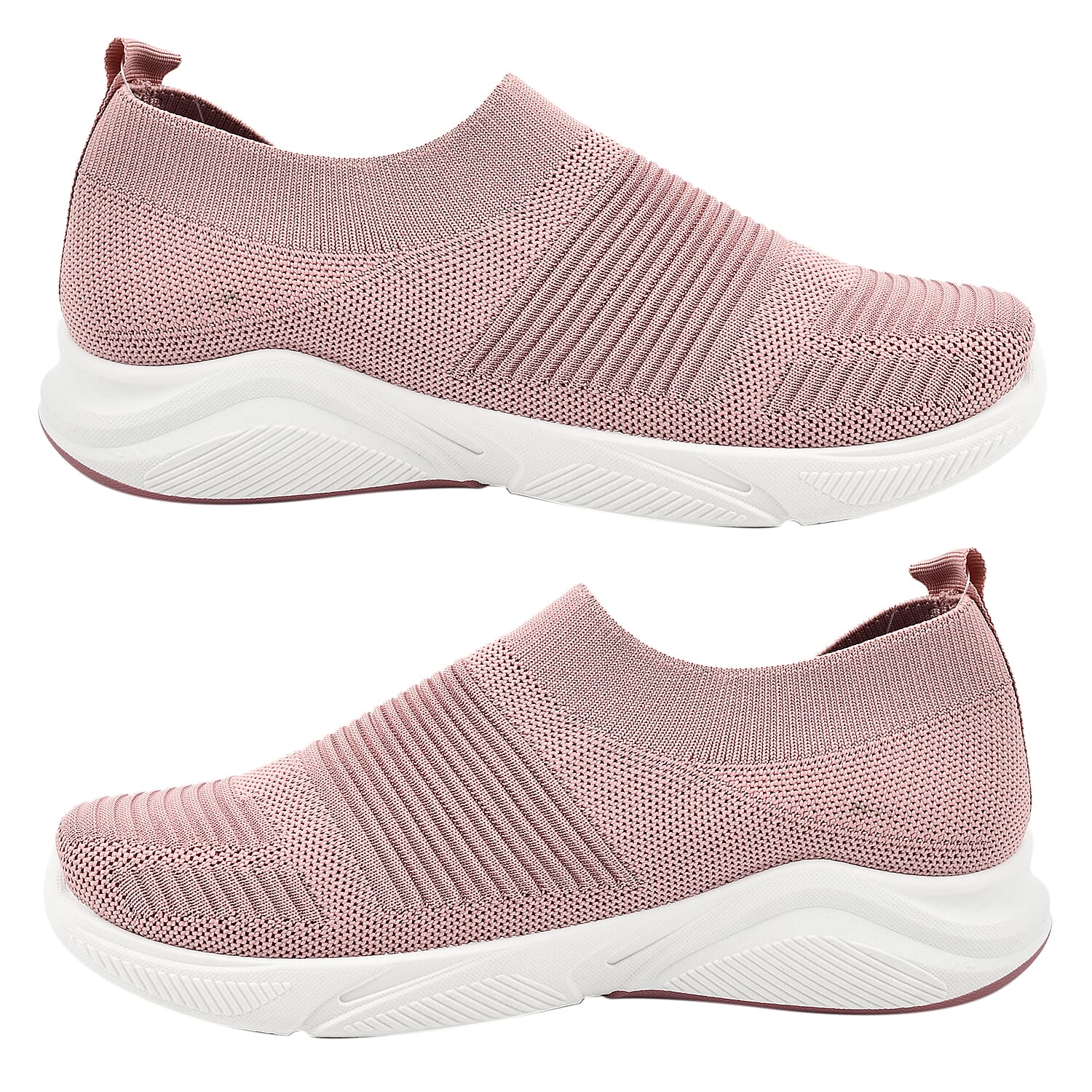  TEQUILA Womens Stretch Slip On Casual Trainer - Blush