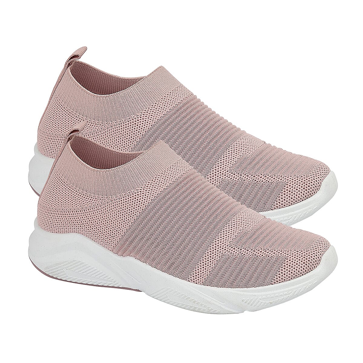  TEQUILA Womens Stretch Slip On Casual Trainer - Blush