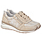 Lace Up Zip Fastening TROPICAL Ladies Shoes - Beige
