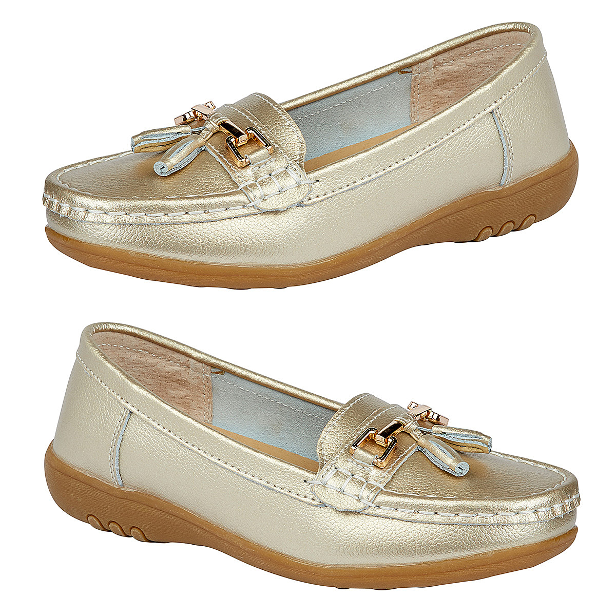 Ladies-Shoe-Size-4-Gold