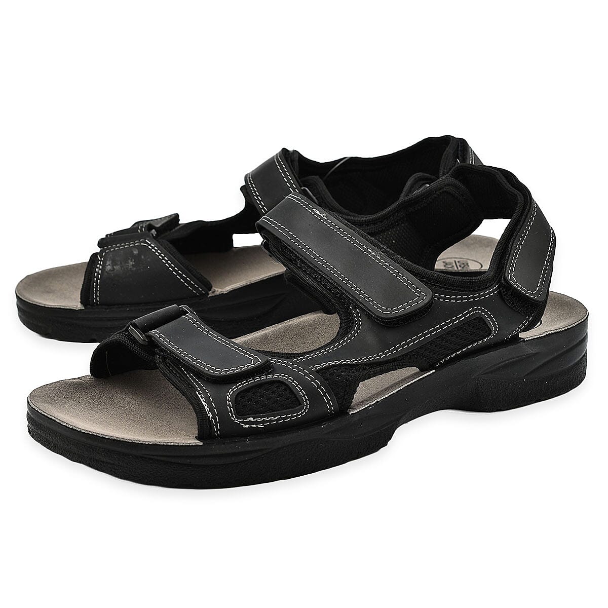 COSTELLO Mens Gladiator Sandal (Size 8) - Black