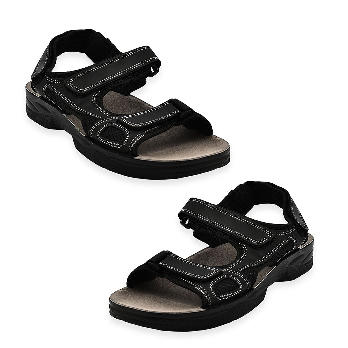 COSTELLO Mens Gladiator Sandal (Size 8) - Black