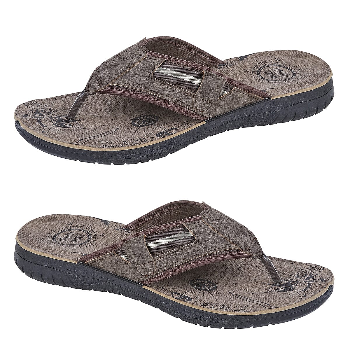SUNNINGDALE Slip on Toe Post Flip Flop - Brown