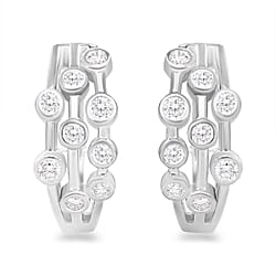 LUXURIANT Lab Grown Diamond Bubble Dangle Earrings in Vermeil Yellow Gold Plated Sterling Silver 0.93 Ct.