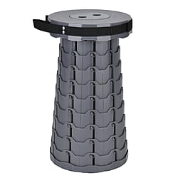 Collapsible Folding Stool - Portable, lightweight, retractable stool; Features fish scale design for remarkable strength and rigidity- Green