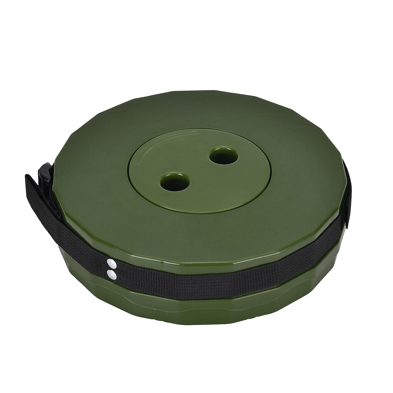 Collapsible Folding Stool - Portable, lightweight, retractable stool; Features fish scale design for remarkable strength and rigidity- Green