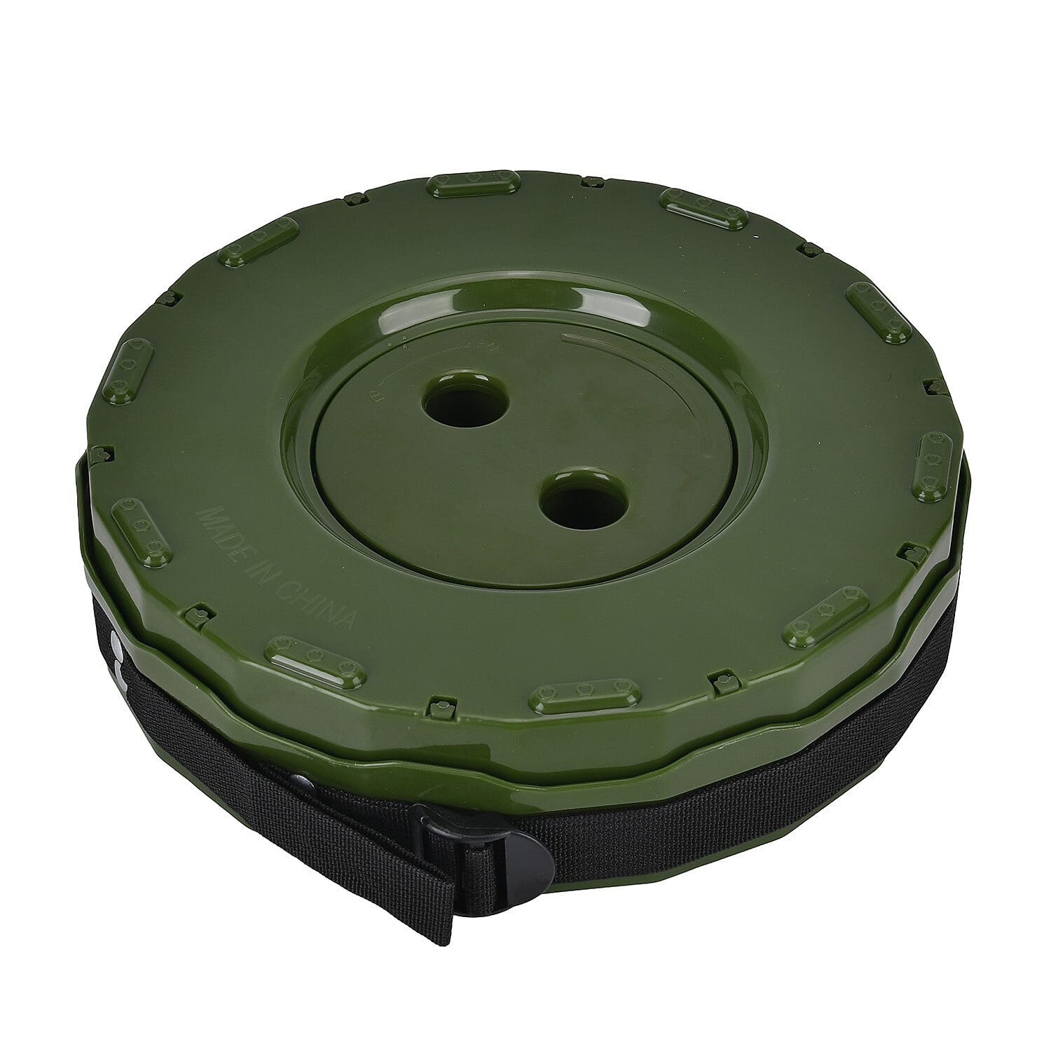 Collapsible Folding Stool - Portable, lightweight, retractable stool; Features fish scale design for remarkable strength and rigidity- Green