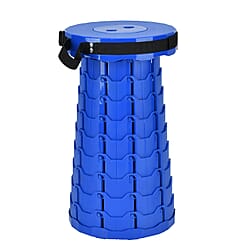 Collapsible Folding Stool - Portable, lightweight, retractable stool; Features fish scale design for remarkable strength and rigidity- Green