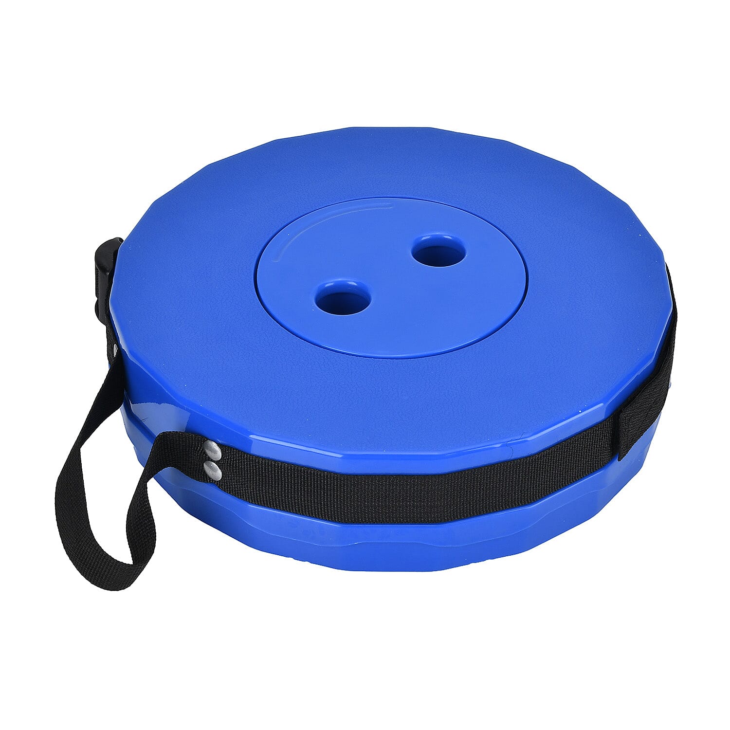 Collapsible Folding Stool - Portable, lightweight, retractable stool; Features fish scale design for remarkable strength and rigidity- Blue