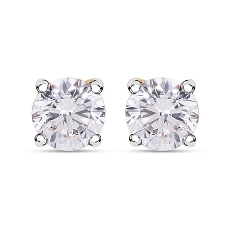 22K Yellow Gold VS Lab Grown Diamond VS Earrings 1.00 ct, Gold Wt. 0.76 Gms 1.040 Ct.