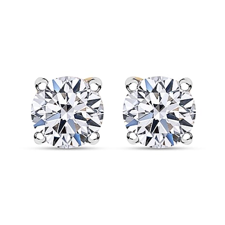 Luxuriant Diamond - 22K Yellow Gold Certified (VS-E-F) Lab Grown Diamond Stud Earrings 1.00 Ct. with Screw Back.