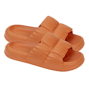 Jo & Joe MIAMI Ladies Puffer Slides Slip On Flip Flop Slipper (Size 3) - Orange
