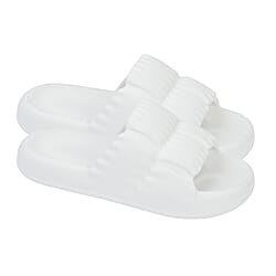 Jo & Joe MIAMI Ladies Puffer Slide Slip On Flip Flop Slipper - Beige