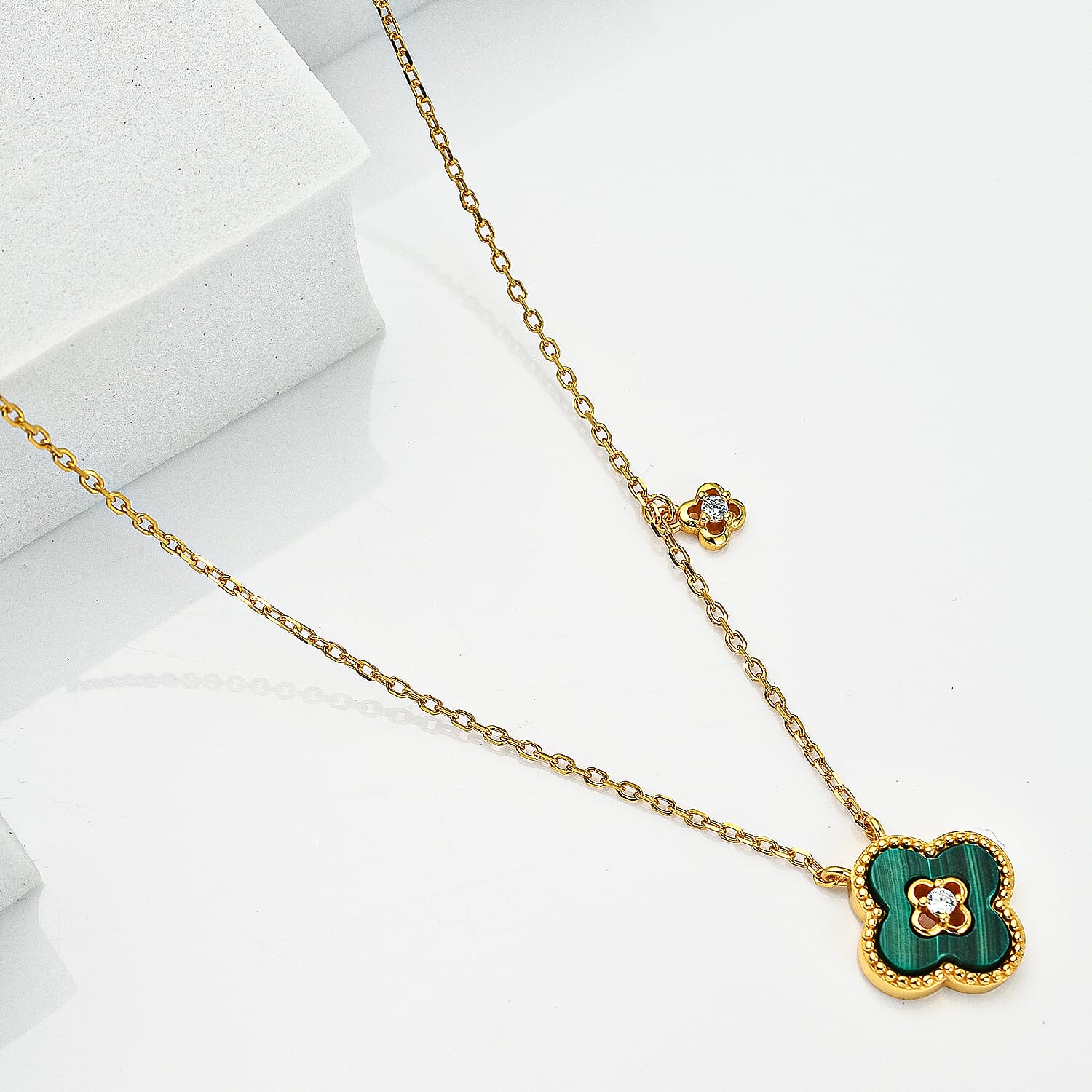 Rachel Galley - Sterling Silver Petal Necklace (Size 16 - 1.5 Ext) with Lobster Clasp in Yellow Gold Plated, Silver Wt. 4.00 Gms.