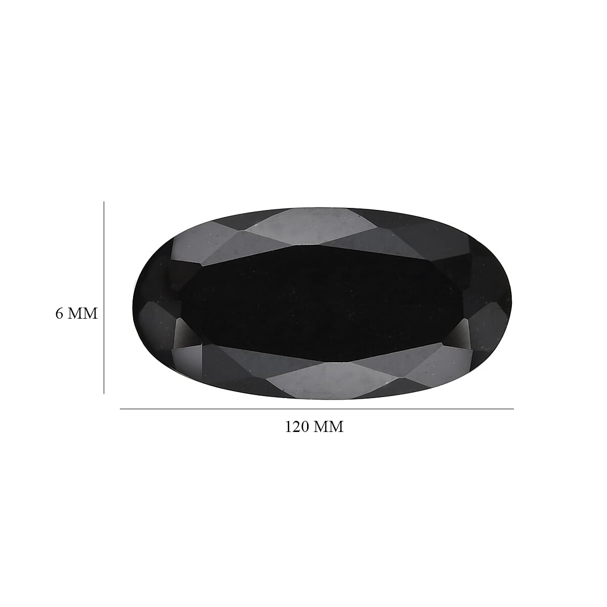 Black Tourmaline Oval 12x6 mm