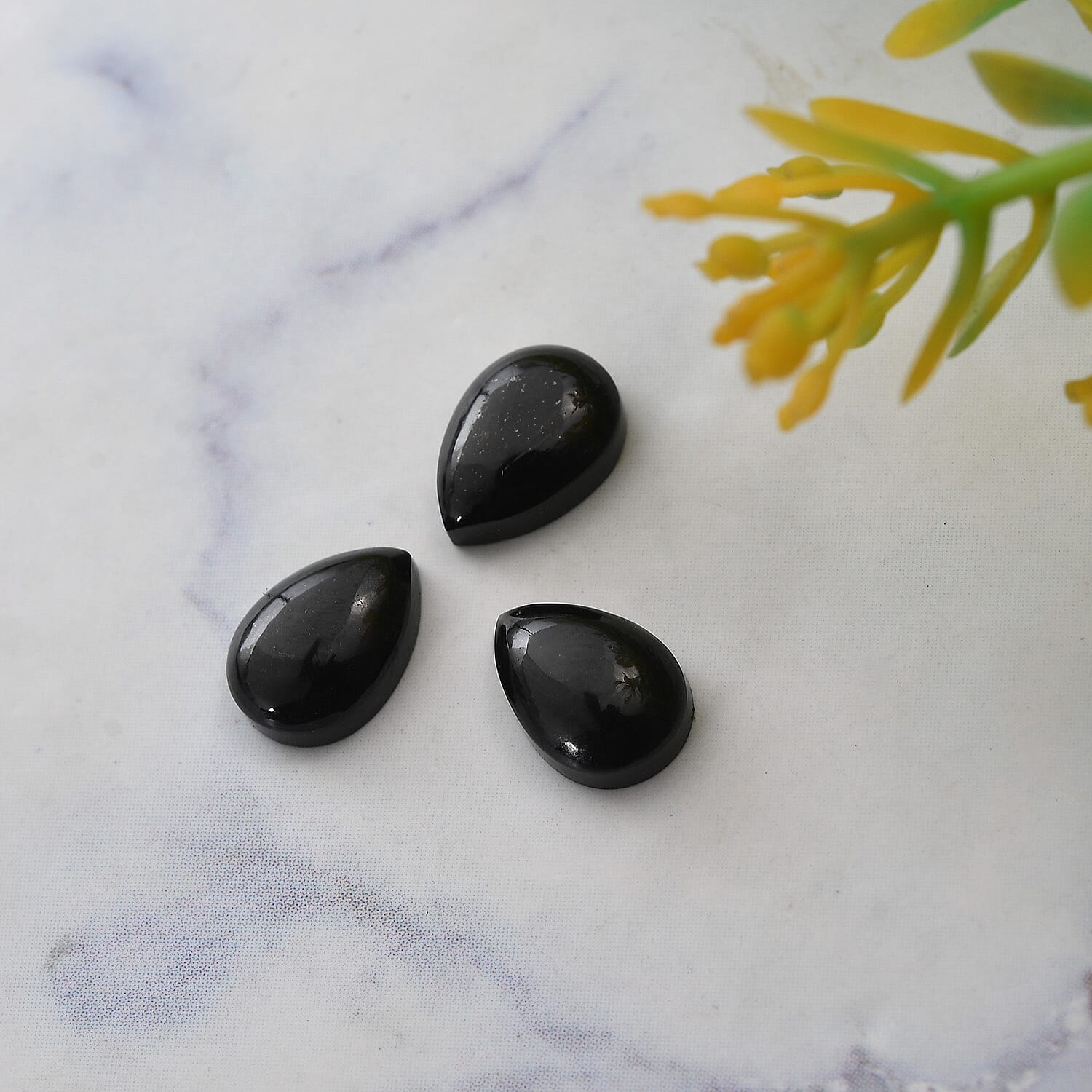 Black Tourmaline Pear 10x7 mm