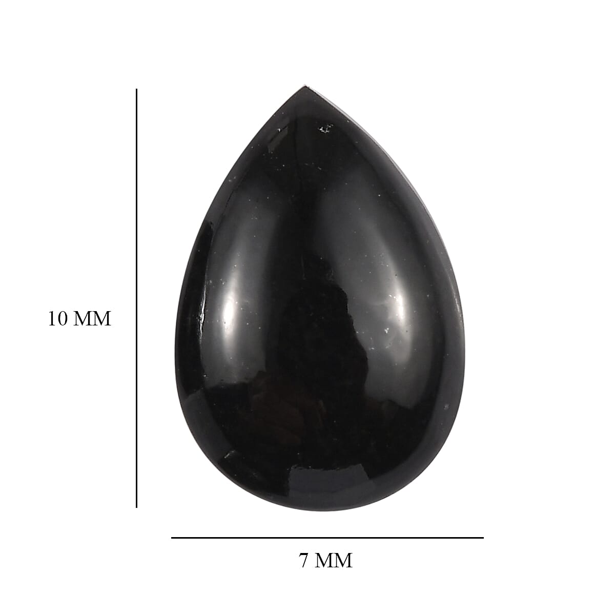 Black Tourmaline Pear 10x7 mm