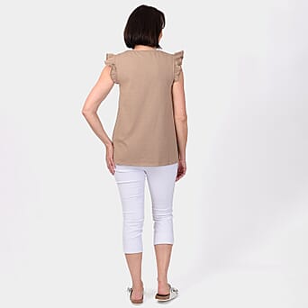 https://tjcuk.sirv.com/Products/77/7/7773013/Maison-Frill-Sleeve-Vest-95-Cotton-5-Elastane-Camel-Size-L_7773013_2.jpg?w=342&h=342