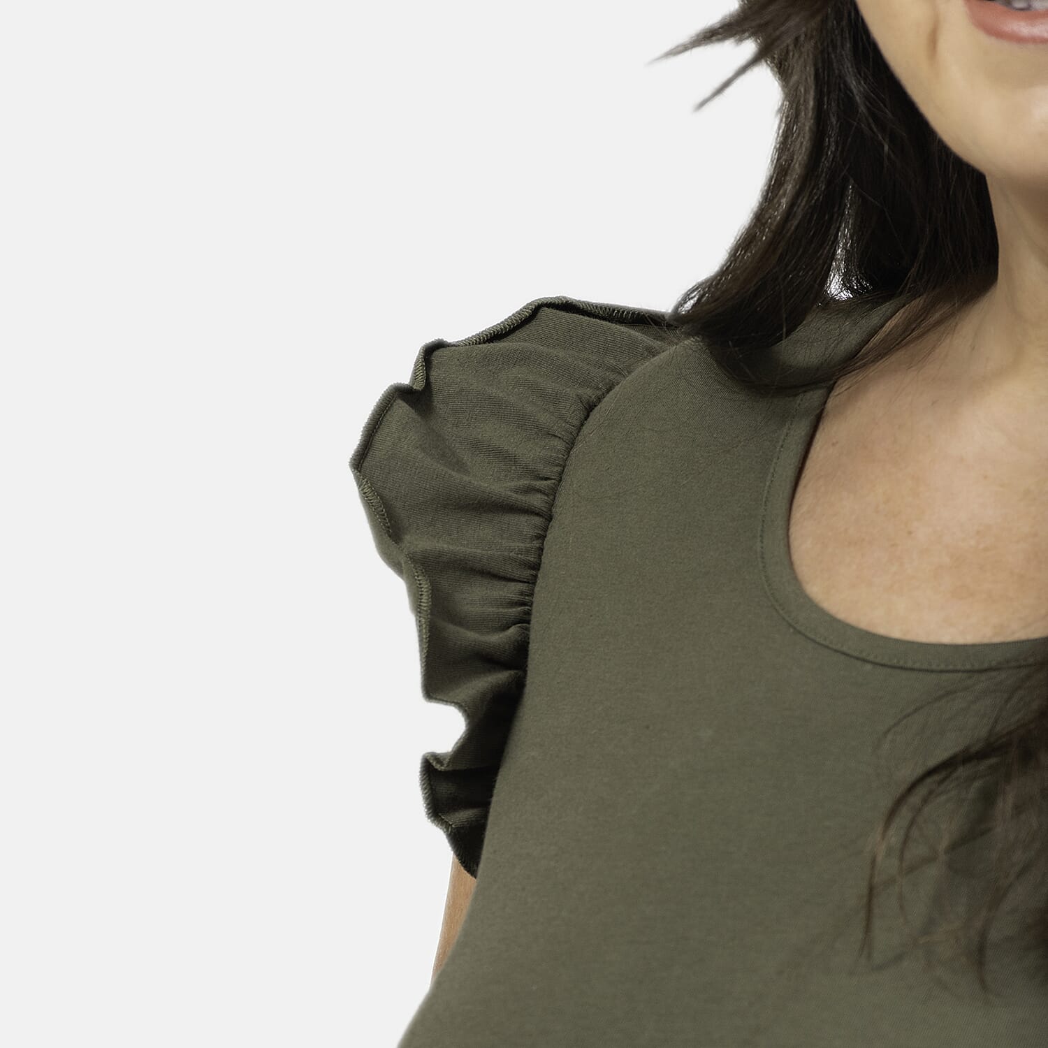 Maison Frill Sleeve Vest - Black