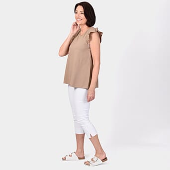 https://tjcuk.sirv.com/Products/77/7/7773021/Maison-Frill-Sleeve-Vest-95-Cotton-5-Elastane-Camel-Size-M_7773021_1.jpg?w=342&h=342