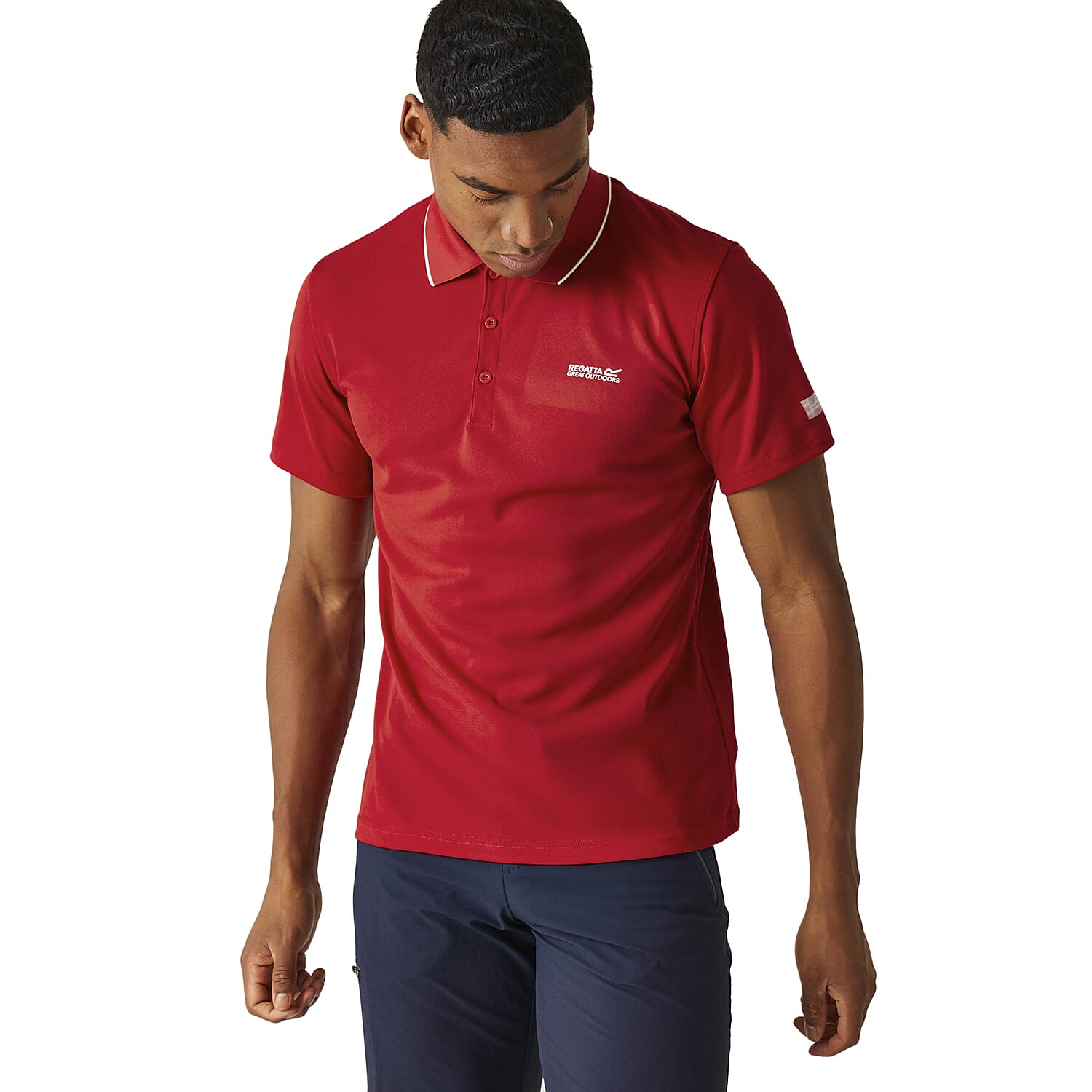 REGATTA Maverik-V Active Polo T Shirt (Size L) - Red