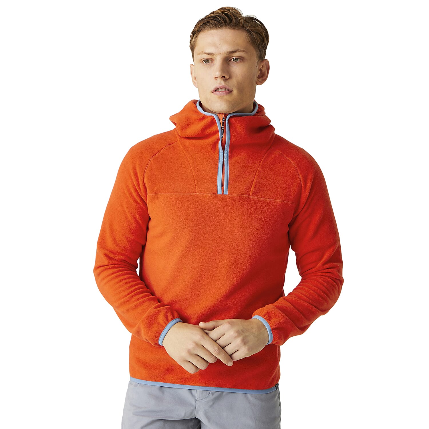 REGATTA Mens Kathan Fleece Hoody (Size L) - Rusty Orange