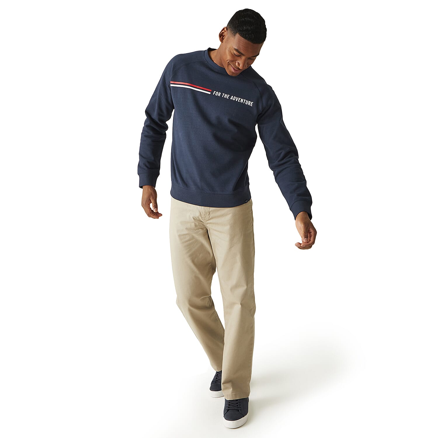 REGATTA Mens Nithsdale Crewneck Sweatshirt (Size L) - Navy