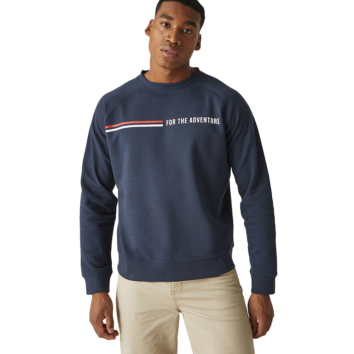 REGATTA Mens Nithsdale Crewneck Sweatshirt (Size L) - Navy