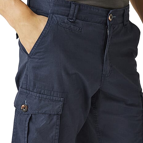 REGATTA 100% Cotton Shorebay Shorts (Size 32) - Navy