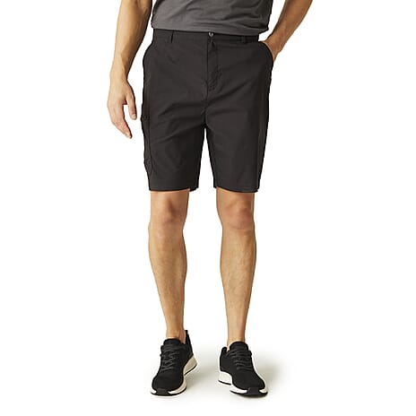 REGATTA Mens Dalry Multi Pocket Shorts (Size 38) - Black