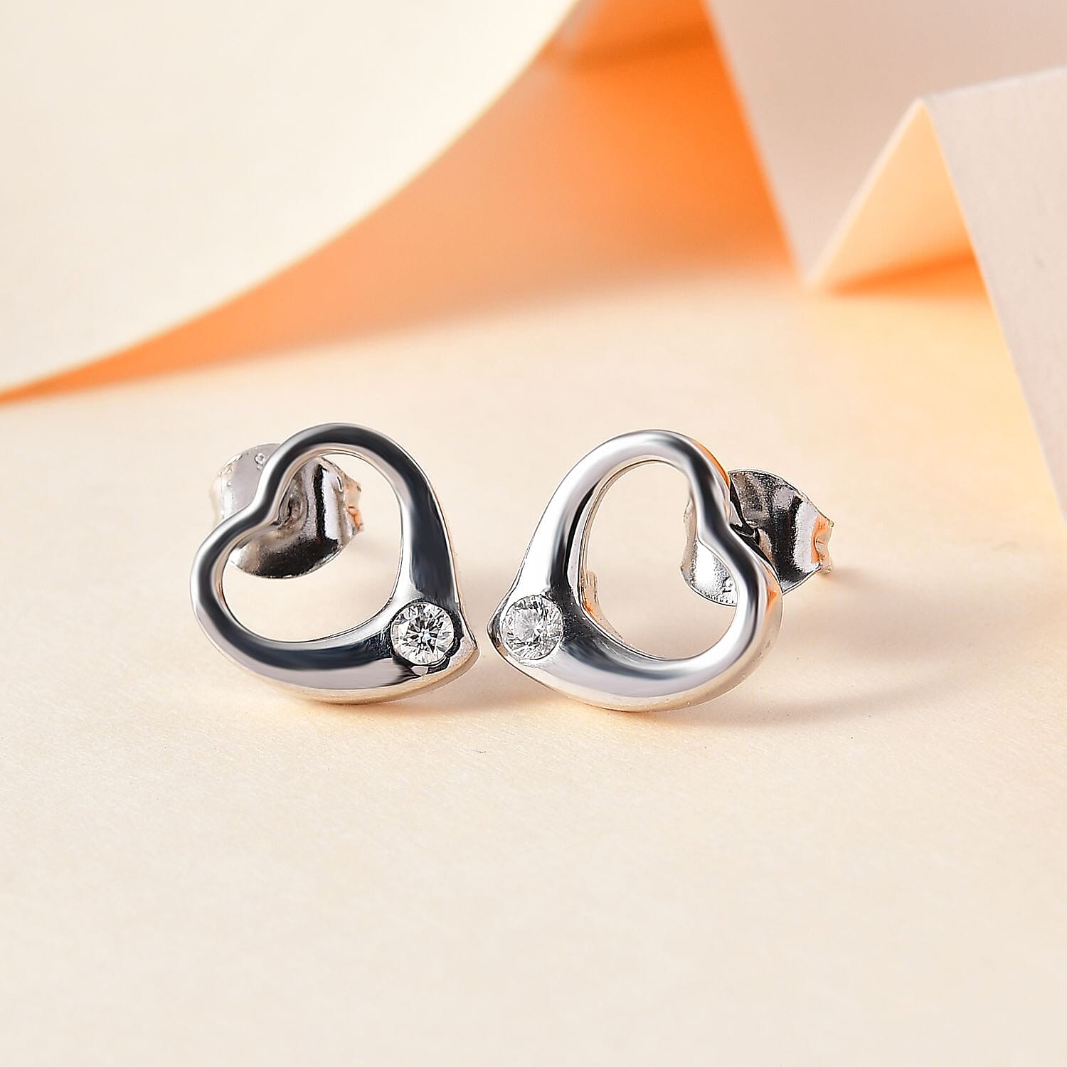 Moissanite Stud Earrings in Sterling Silver