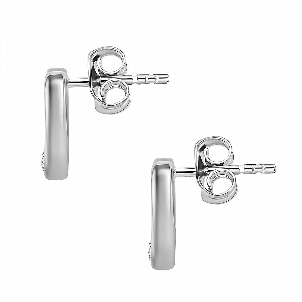 Moissanite Stud Earrings in Sterling Silver