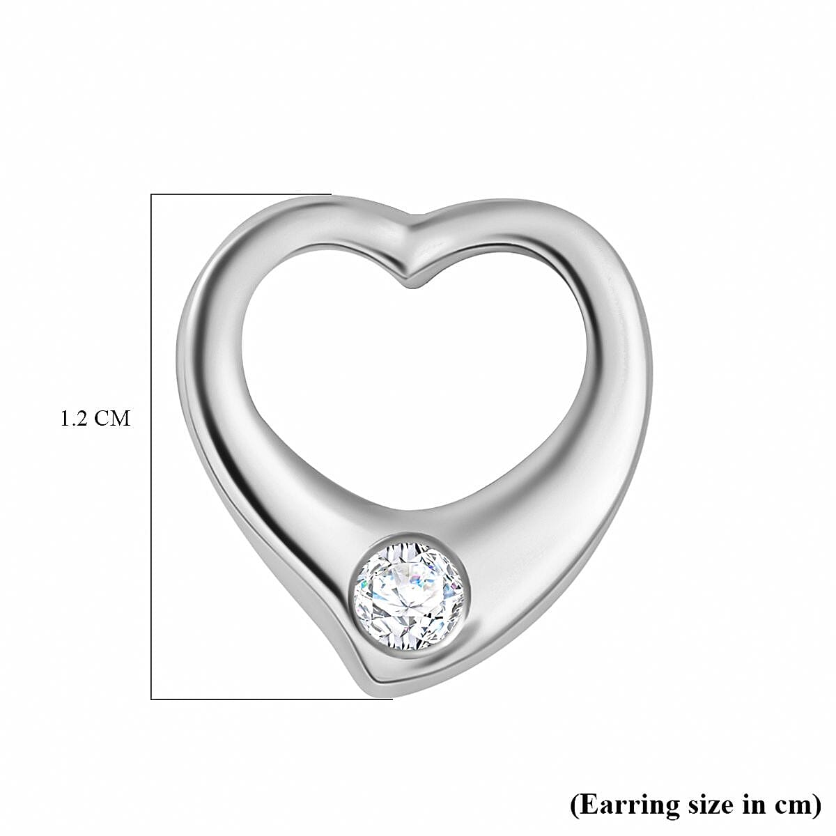 Moissanite Stud Earrings in Sterling Silver
