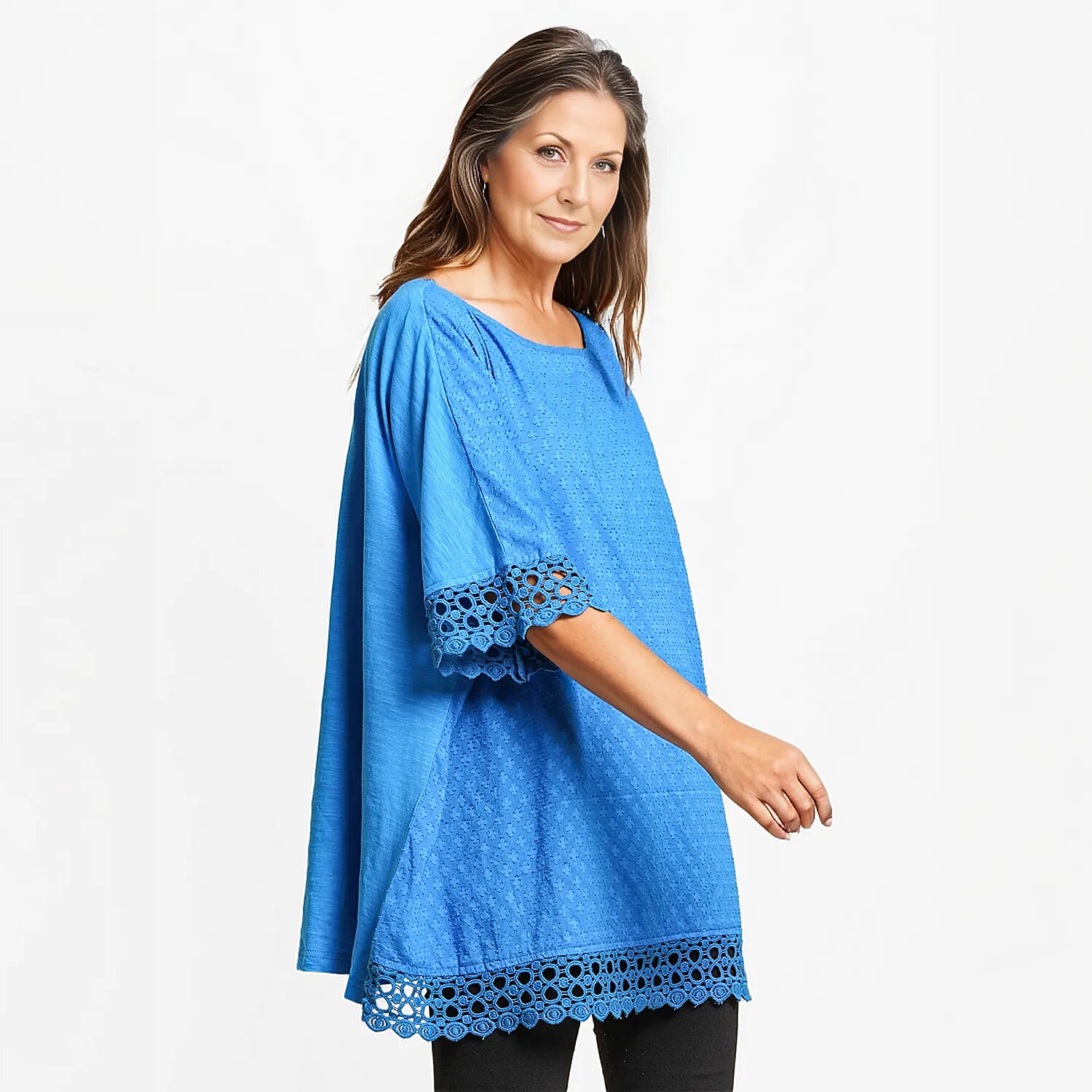 TAMSY 100% Cotton Top (Curve Size 20-26) - Blue