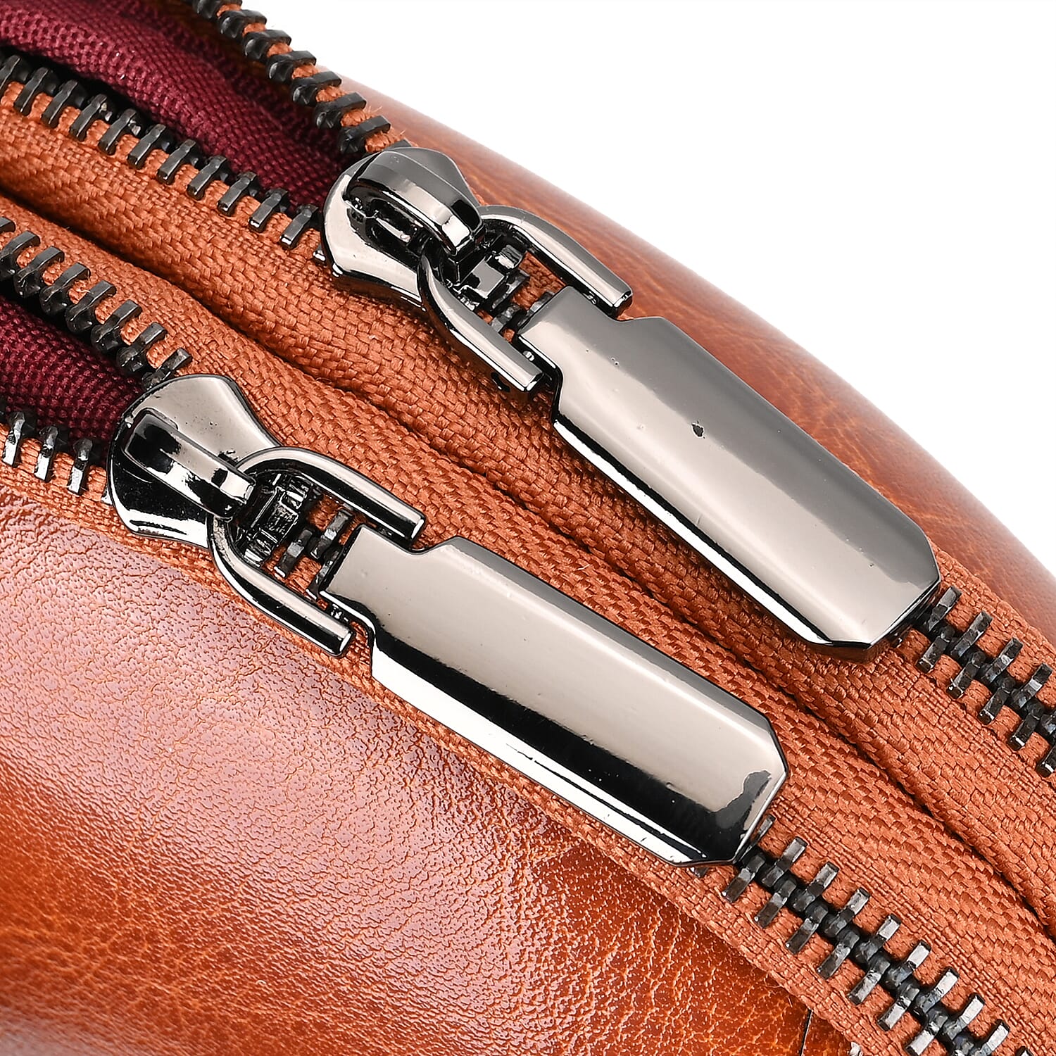 Leather Solid Crossbody Bag (Size 14x8x19 cm) - Tan & Black