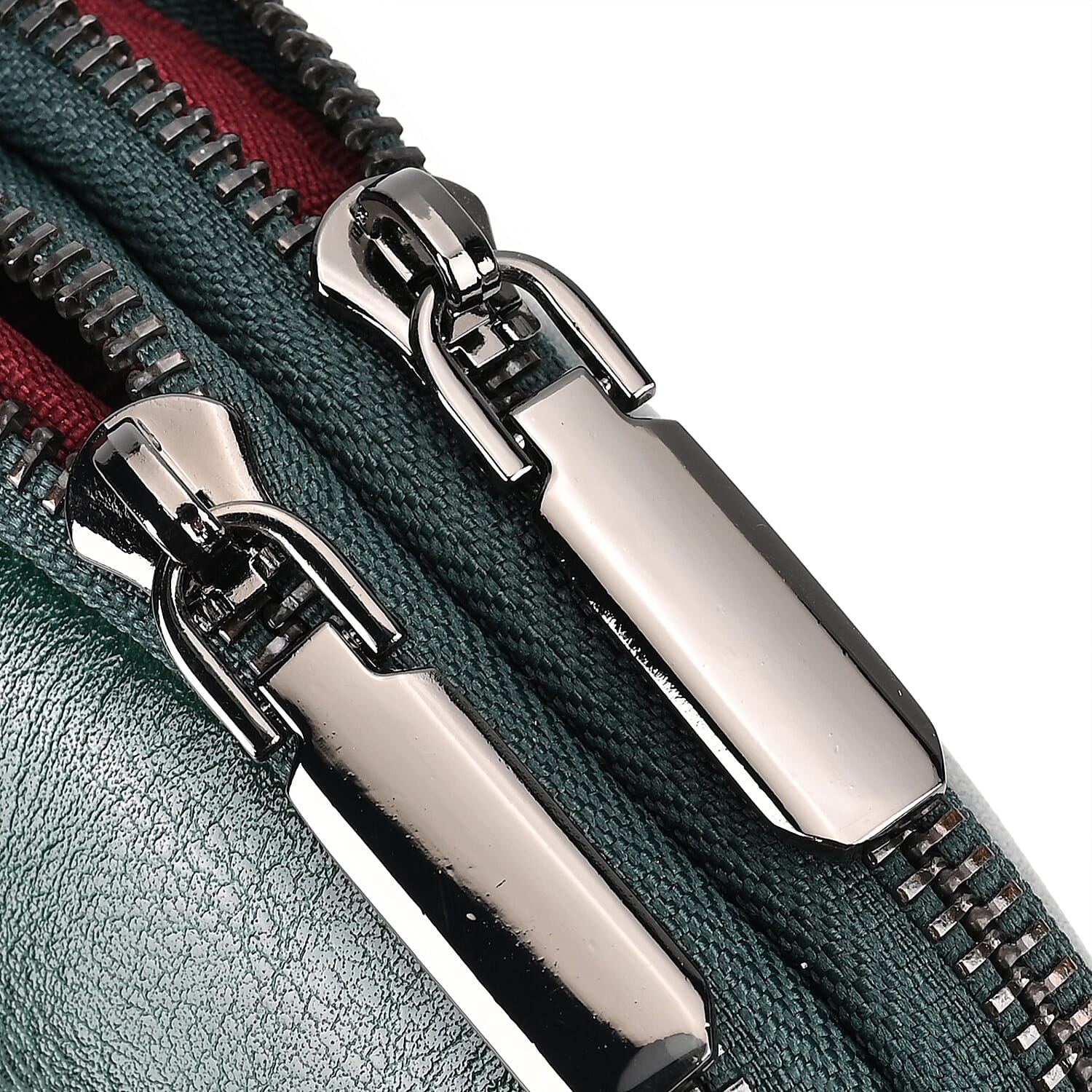 Leather Solid Crossbody Bag (Size 14x8x19 cm) - Green & Black