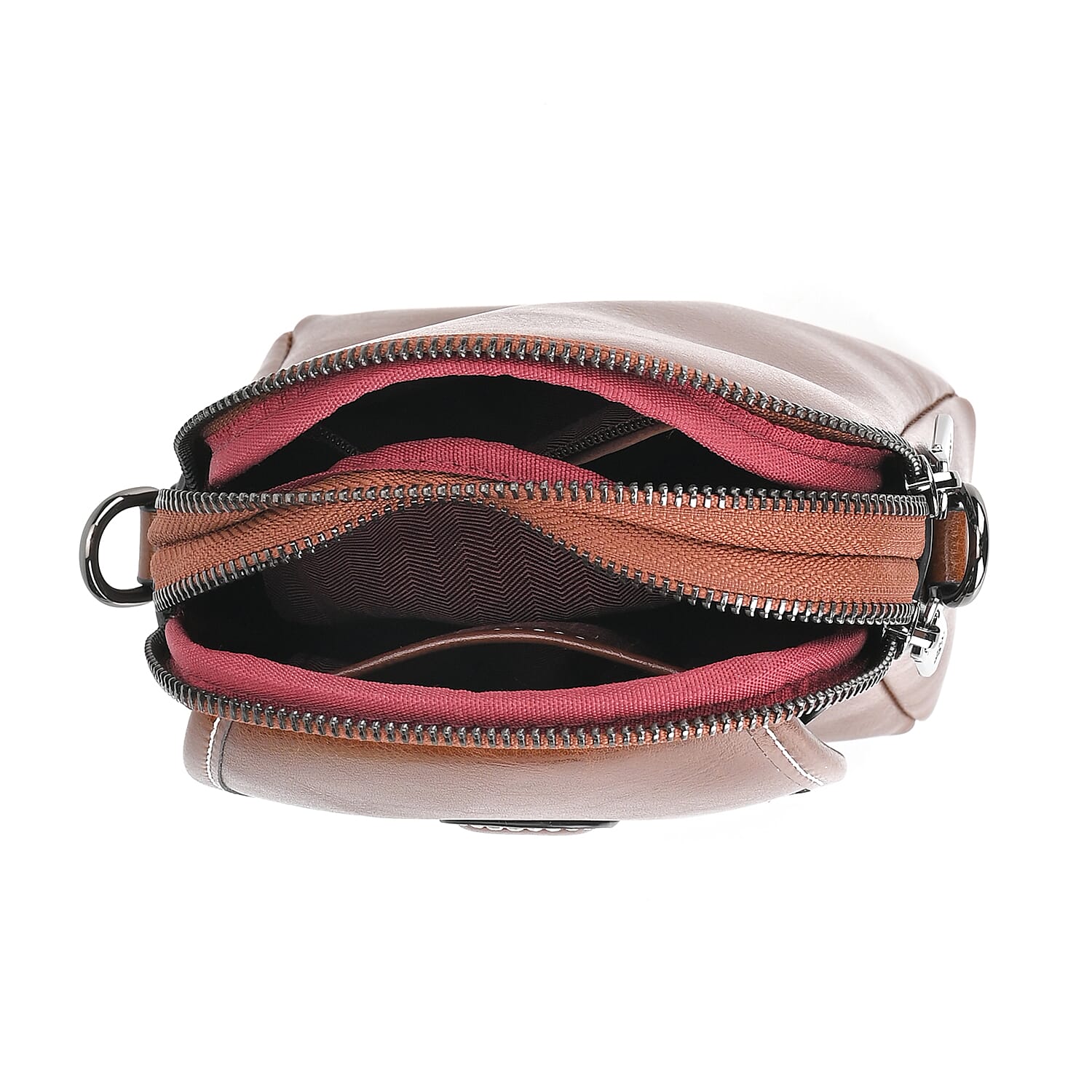 Leather Solid Crossbody Bag (Size 14x8x19 cm) - Brown & Black