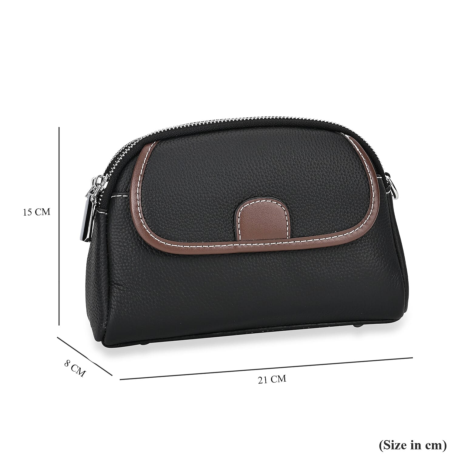 Classic Genuine Leather Solid Crossbody Bag Adjustable with Strap
