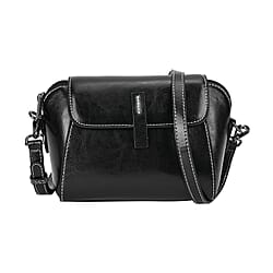 Designer Inspired Leather Patterned Crossbody Bag