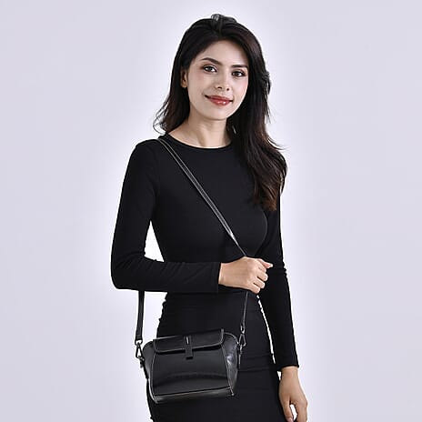 BRAND NEW LAUNCH- Sumptuous quality 100% Genuine Leather Crossbody Bag - Black