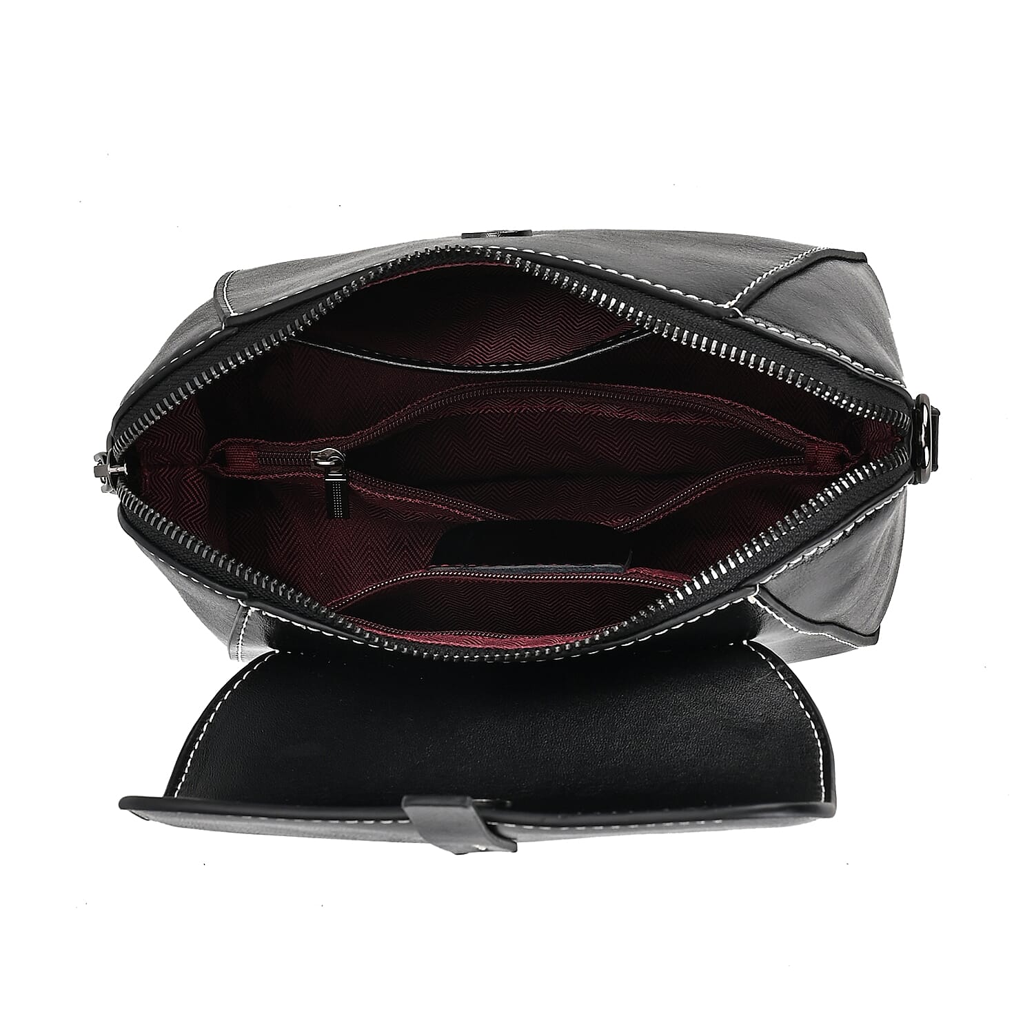 BRAND NEW LAUNCH- Sumptuous quality 100% Genuine Leather Crossbody Bag - Black