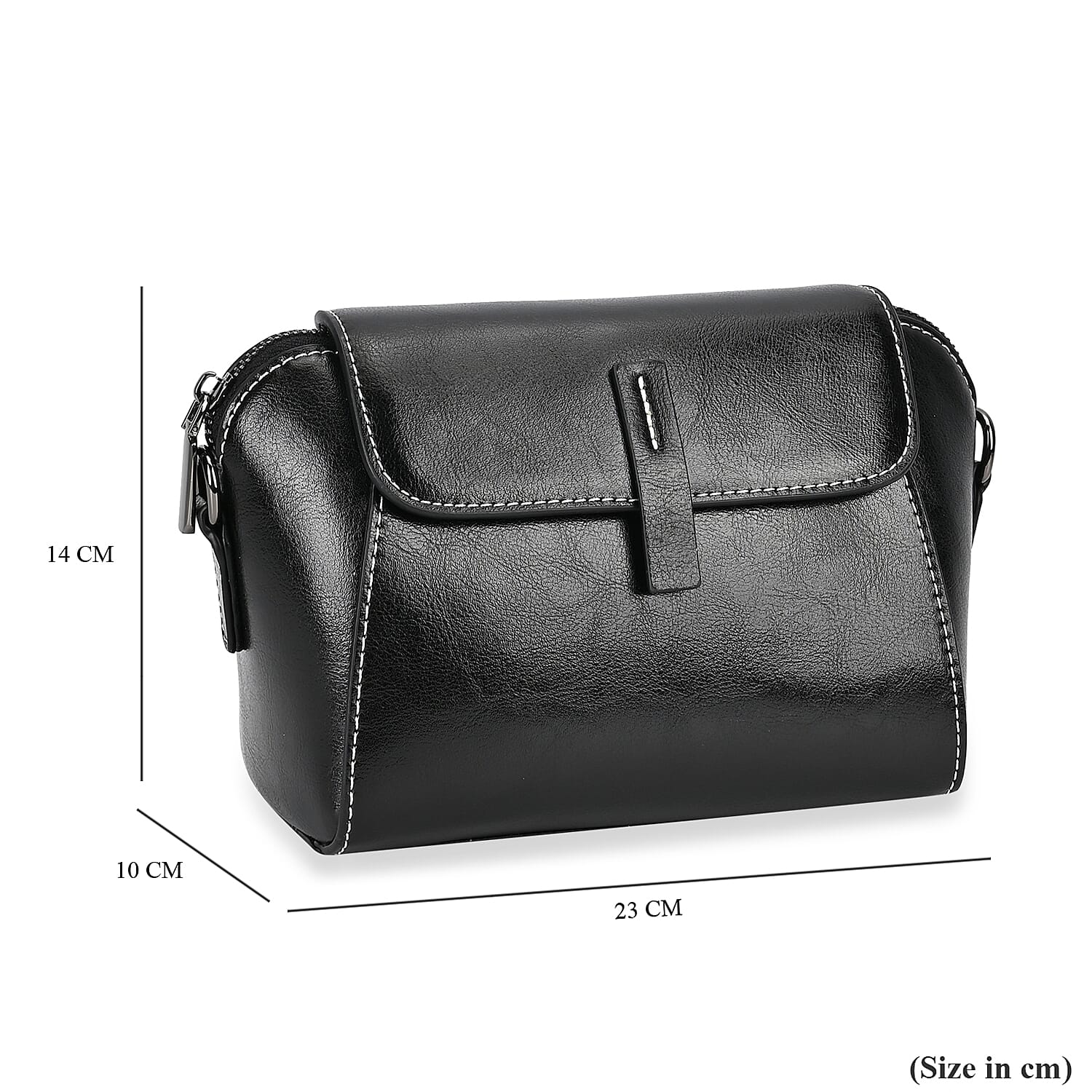 BRAND NEW LAUNCH- Sumptuous quality 100% Genuine Leather Crossbody Bag - Black